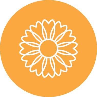 güzel ayçiçeği vektör simgesi