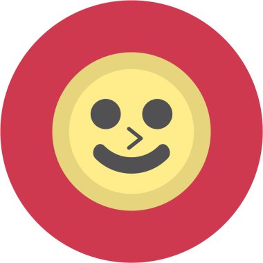 Gülümse. Web simgesi basit illüstrasyon