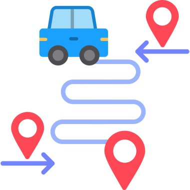 araba konumu simgesi - taslak biçimi