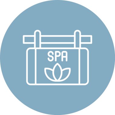 spa ve sağIık çizgisi vektör simgesi.