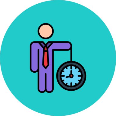 İş adamı. Web simgesi basit illüstrasyon