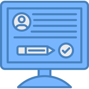 Bilgisayar. Web simgesi basit illüstrasyon