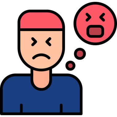 kızgın duygu adam simgesi - özet biçimi