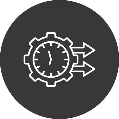 Saat. Web simgesi basit illüstrasyon