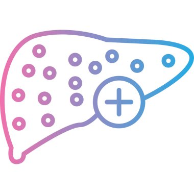 renk karaciğer ikonu vektör illüstrasyonu