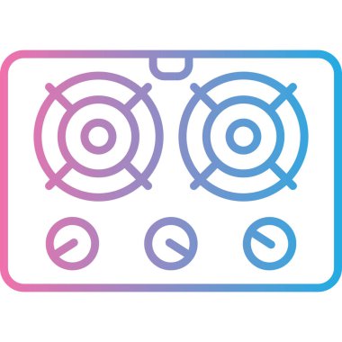 Kumarhane çipi ikonu. Web için kumarhane çipi vektör simgelerinin özet çizimi