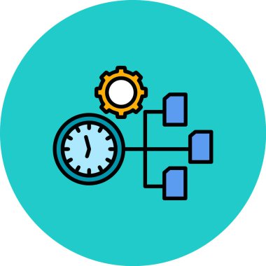 vektör zaman simgesi çizimi