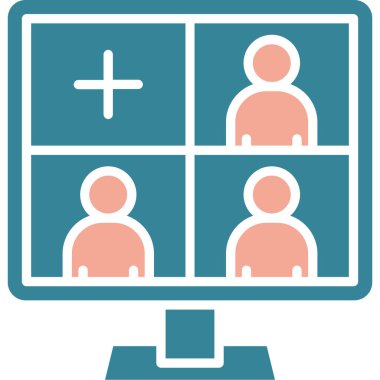 Konferans simgesi, vektör çizimi