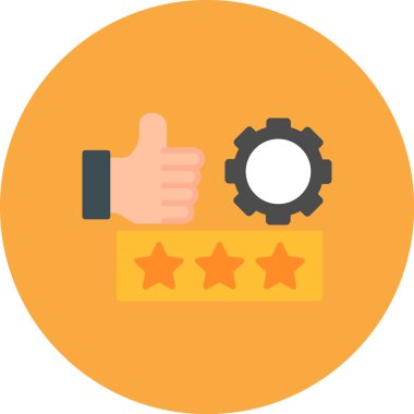 Müşteri derecelendirme. Basit illüstrasyon