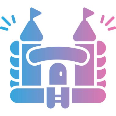 Renk çizgisi yangın söndürücü simgesi beyaz arkaplanda izole edildi. Gradyan tarzı çizim. vektör illüstrasyonu