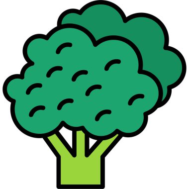 Brokoli. Web simgesi basit illüstrasyon