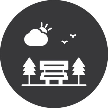 Vektör illüstrasyonu, ağaç simgesi, doğa