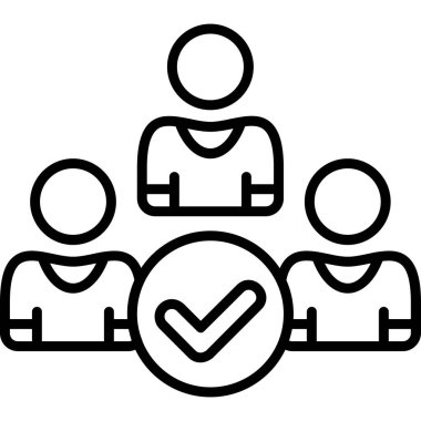 Bir grup insan, vektör simgesi