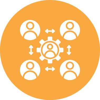 iş yönetimi simgesi vektör illüstrasyonu