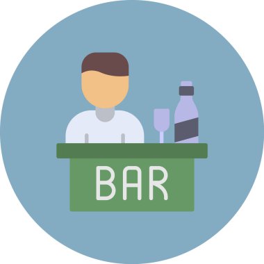 Bar tezgahı. Web simgesi basit illüstrasyon