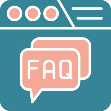 Faq simgesi modada izole edilmiş arkaplan