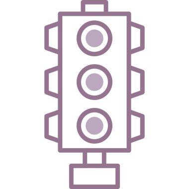 Trafik ışığı simgesi, vektör tasarımı