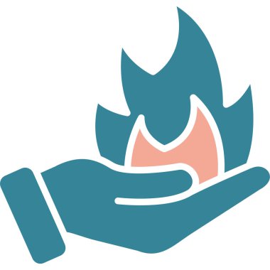 ateş yanan alev simgesi - özet biçimi