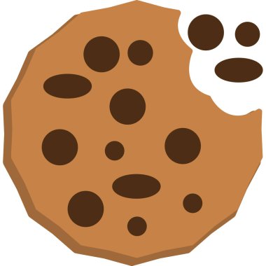 Çikolata kremalı çikolatalı kurabiye, vektör illüstrasyonu