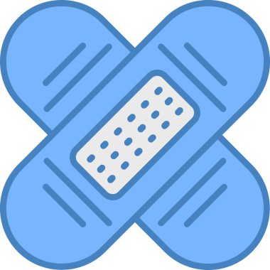 Mavi tıbbi simgenin vektör illüstrasyonu