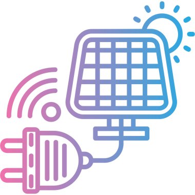 elektrik dolgu simgesi, vektör illüstrasyonu