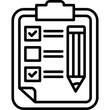 Kontrol listesi vektör illüstrasyonlu pano