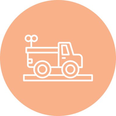 Bir traktör simgesinin vektör illüstrasyonu