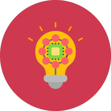 Ampul. Web simgesi basit illüstrasyon