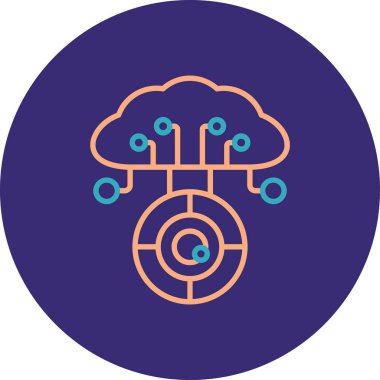 Bulut. Web simgesi basit tasarım