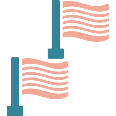 Farklı renkte vektör bayrakları