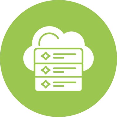 Bulut hesaplama simgesi vektör illüstrasyonu