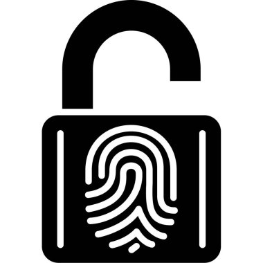 parmak izi vektörü simge tasarımı