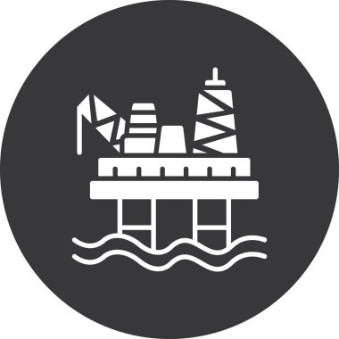 Bir fabrika simgesinin vektör illüstrasyonu