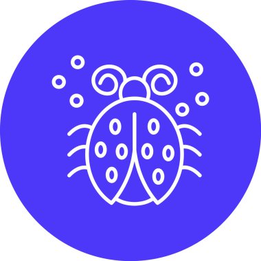 Bir virüs simgesinin vektör illüstrasyonu