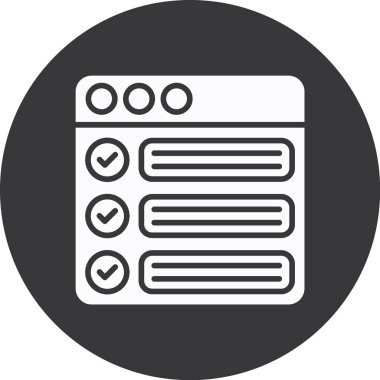 Tarayıcı. Web simgesi basit illüstrasyon