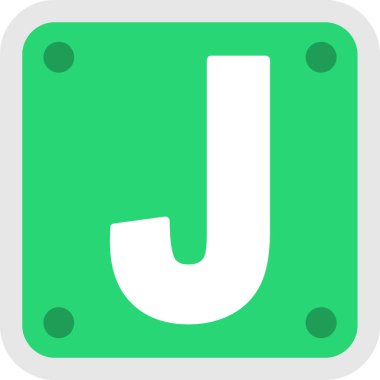 J harfi logo tasarım şablonu