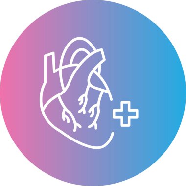 kalp vektör simgesi modern basit illüstrasyon