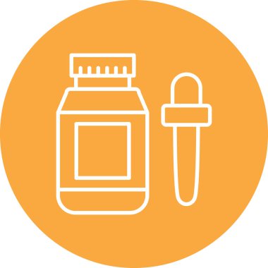 İlaç şişesinin vektör illüstrasyonu