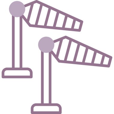 Bir rüzgar simgesinin vektör illüstrasyonu