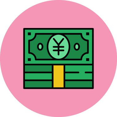 Para için. Web simgesi basit illüstrasyon