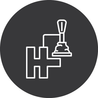 Vektör illüstrasyonu, lamba simgesi