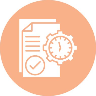 Zaman yönetimi simgesi vektör illüstrasyonu