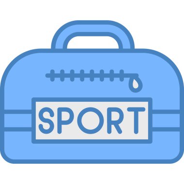 çanta spor ekipmanı simgesi doldurulmuş dış hat biçimi