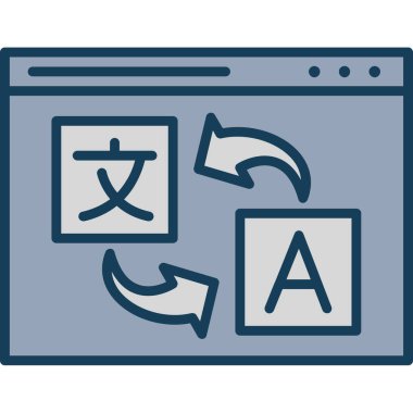 Tarayıcı pencere simgesi ile doldurulmuş dış hat biçimi