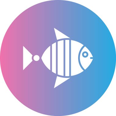 balık simgesi vektör illüstrasyonu