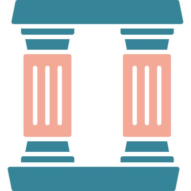 Mahkeme. Web simgesi basit illüstrasyon