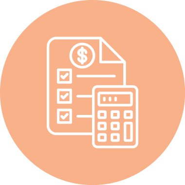 Hesap makinesi. Web simgesi basit illüstrasyon