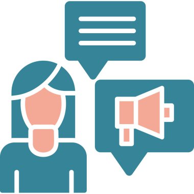 Seyirciler. Web simgesi basit illüstrasyon