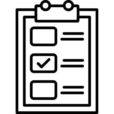 Kontrol listesi simgesi vektör illüstrasyonu