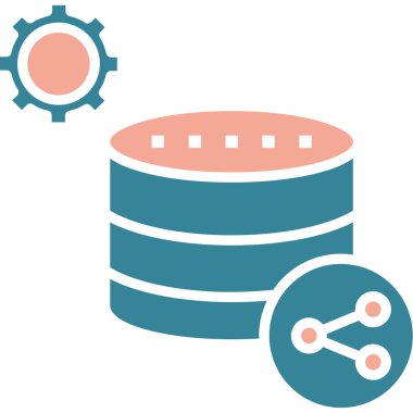 Kolayca düzenleyebilen ve düzenleyebilen Veritabanı Vektörü simgesi